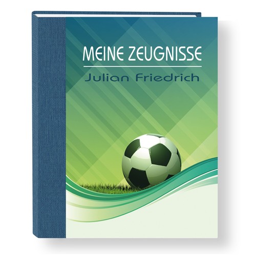 Zeugnismappe soccer mit namen - zeugnismappe,