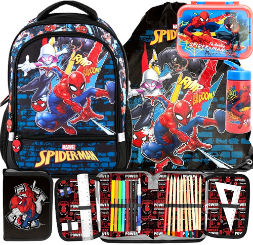 Spiderman schulranzen set - spiderman, 5in1