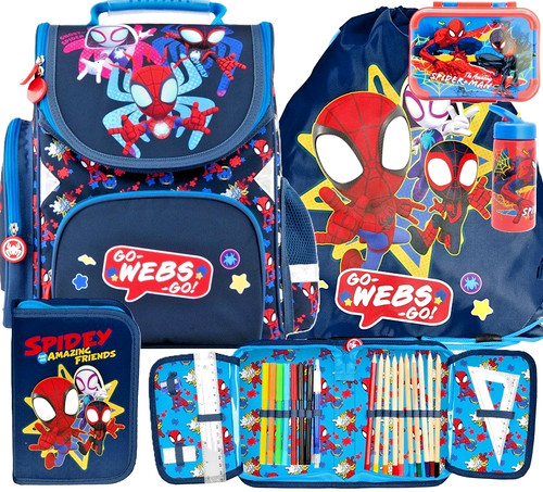 5in1 spiderman schulranzen set - spiderman,