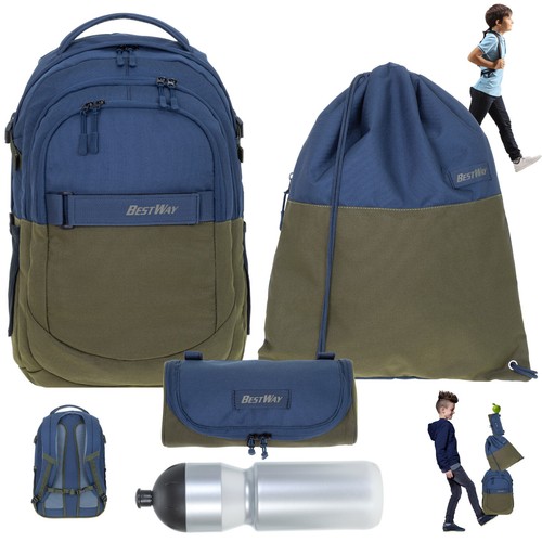 Schulrucksack jungen set - schulrucksack, 4t